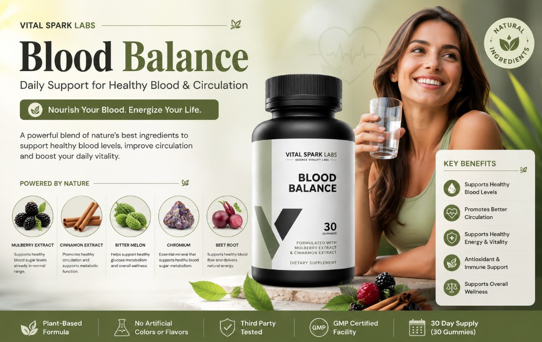 Vital Spark Blood Balance ingredient overview with key benefits